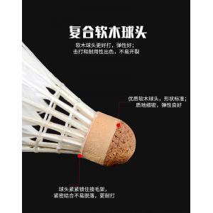 正品李宁羽毛球12只装